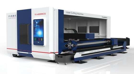 품질  Integrated Fiber Laser Cutting Machine With Large-scale Exchange Table And Surrounding Tube Plate 공장